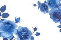 Blue rose line horizontal border backgrounds pattern flower.