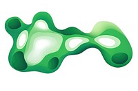 Amoeba blob shape green abstract white background. AI generated Image by rawpixel.