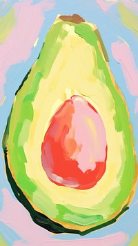 Avocado backgrounds painting food. AI generated Image by rawpixel.