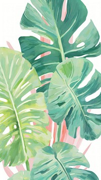 Tropical leaves backgrounds plant leaf. AI generated Image by rawpixel.