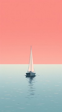 Boat on the sea watercraft sailboat vehicle. AI generated Image by rawpixel.