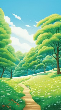 Summer forest landscape outdoors nature. AI generated Image by rawpixel.