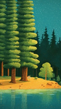 Summer forest outdoors nature plant. AI generated Image by rawpixel.