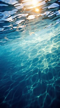 Ocean surface ocean underwater sunlight. AI generated Image by rawpixel.