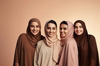 Group of smiling arab woman adult smile togetherness. AI generated Image by rawpixel.