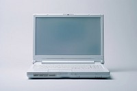 Frutiger aero Laptop with blank screen laptop computer electronics.