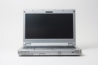 Frutiger aero Laptop with blank screen laptop computer white background.