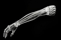 Arm muscle x-ray radiography monochrome.