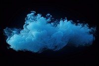  Deep blue smoke cloud black background. AI generated Image by rawpixel.