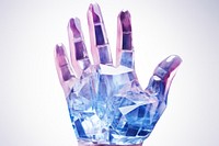 Hand gemstone crystal mineral.
