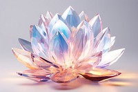 Crystal lotus gemstone flower chandelier fragility.