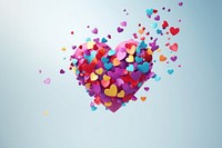 Confetti heart backgrounds celebration. AI generated Image by rawpixel.