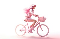 Girl ride bicycle vehicle cycling sports.