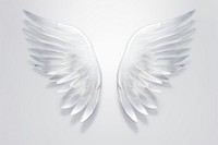 Angel wing icon white archangel feather.