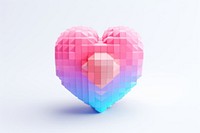 Heart creativity pixelated pattern. AI generated Image by rawpixel.