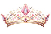Chinese crown tiara gold white background.