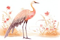 Chinese crane flamingo animal bird.