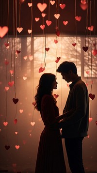  Romantic moment light adult affectionate. AI generated Image by rawpixel.