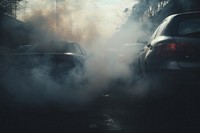 Black smoke from car exhaust pollution outdoors vehicle. AI generated Image by rawpixel.