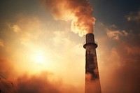 Polluted chimney pollution architecture lighthouse. AI generated Image by rawpixel.