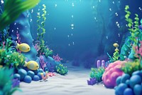 Cute underwater fantasy background aquarium outdoors nature.