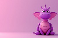 Cute dragon fantasy background cartoon purple nature.