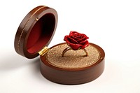 Ring box rose jewelry flower.