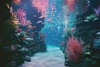 Fantasy underwater kingdom in dream aquarium outdoors nature.