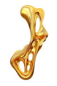 Abstract fluid shape gold jewelry shiny.