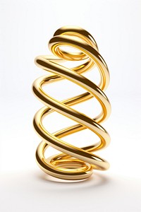 Big and long coil spring shape gold jewelry spiral.