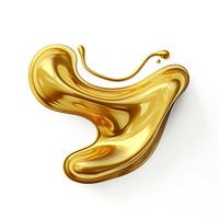 Liquid shape gold jewelry shiny.