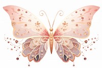Butterfly pattern art white background.