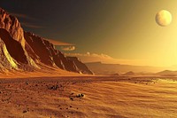Empty scene of mars landscape astronomy outdoors.
