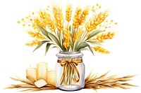 Vase wheat jar flower.