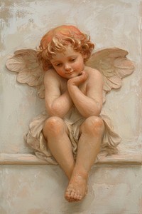 A cherub portrait painting angel.