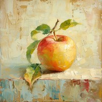 Apple painting apple fruit.