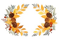 Wreath pattern autumn plant.