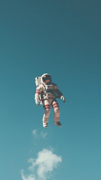  Astronaut in the sky adventure parachuting recreation. AI generated Image by rawpixel.