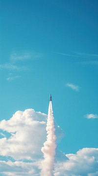  Rocket in the sky missile architecture spacecraft. AI generated Image by rawpixel.