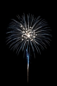 Firework is a long tube shape containing a stars fireworks outdoors night. AI generated Image by rawpixel.