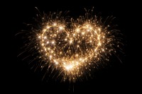 Firework sparkle in heart shaped fireworks backgrounds sparks. AI generated Image by rawpixel.