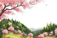 Blossom tree landscape outdoors.