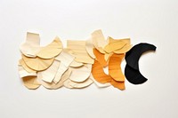 Abstract snack ripped paper art wood moustache.