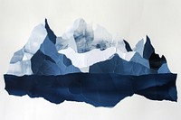 Dark blue Mountain mountain iceberg nature.