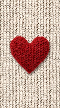 Heart textile knitted pattern. AI generated Image by rawpixel.