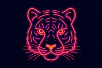 Neon tiger line illuminated.
