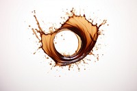 Coffee splash shape refreshment splattered.