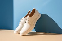 Shoe footwear leather white.