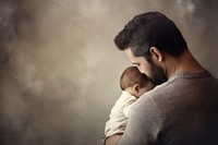Father hold his child portrait newborn adult. AI generated Image by rawpixel.