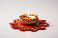 Indian rangoli candle illuminated celebration anniversary.